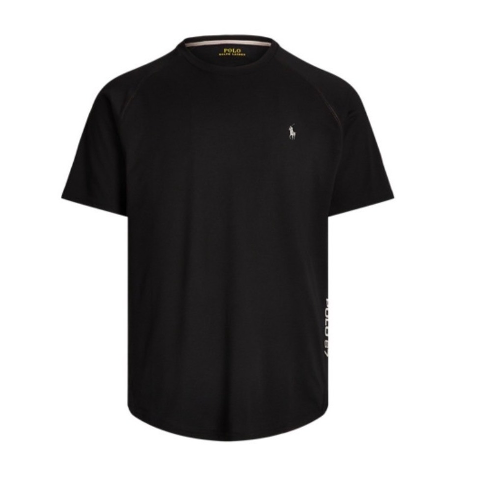 Polo Ralph Lauren Performance Shirt Mens XXL Black Short Sleeve Zip Pocket Tee